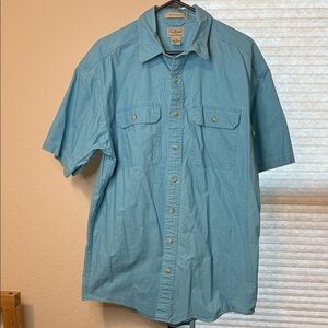 L.L. Bean Men's Casual Teal Button-Down Shirt
